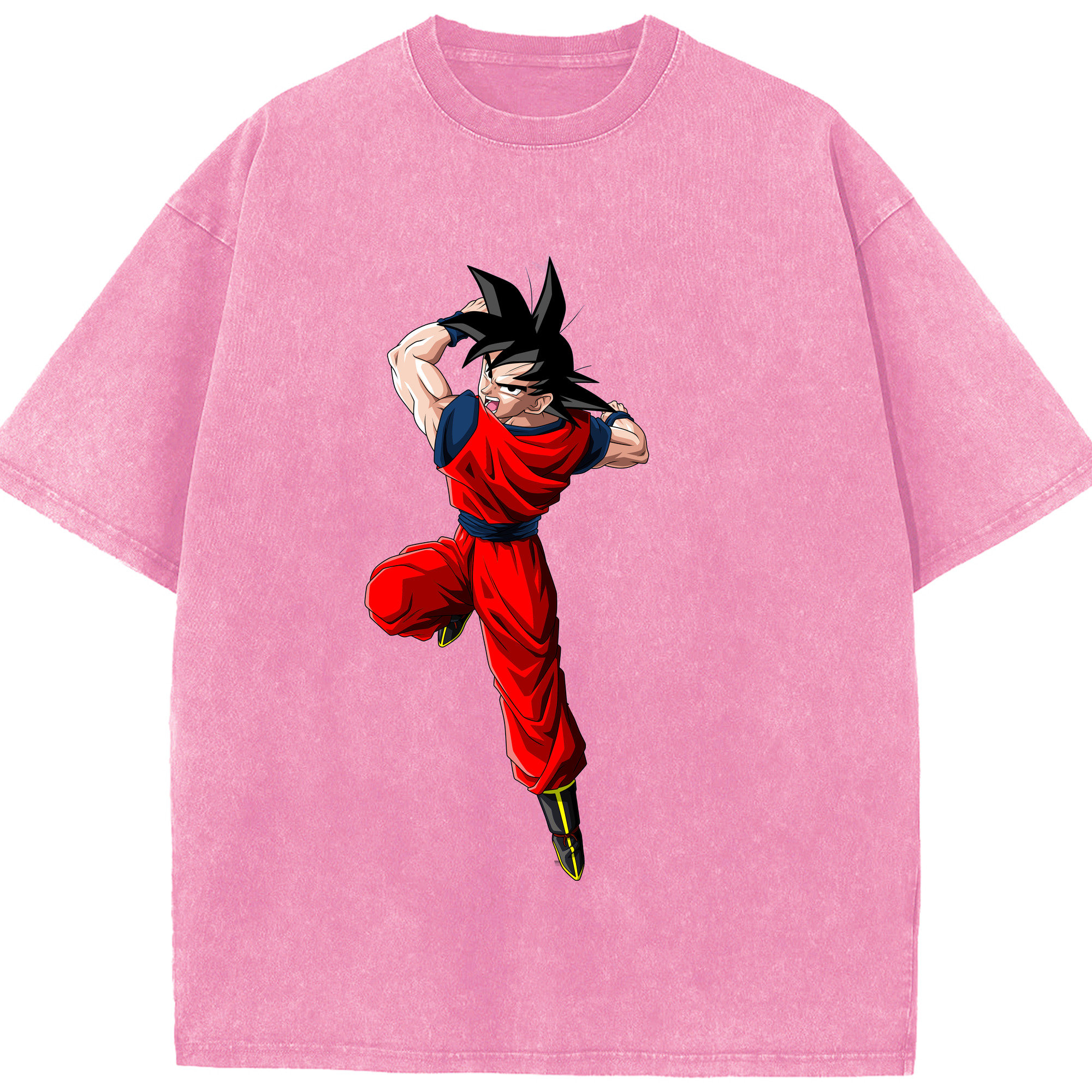 （画像用） ドラゴンボール 孫悟空（そん ごくう）Son Goku カカロット DRAGON BALL Kakarotto 綿100% ヴィンテージ風 半袖Tシャツ（フロントプリント）